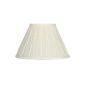 Aimbry lampshade Empire, polyester silk, pleated, 50.8 cm, cream (household goods)