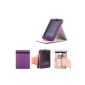 Mulbess - Kobo Aura 6 inch Leather Case Cover Stand Case - Hard Case Case Case Sleeve Cover with Stand Function + Elastic Hand Strap Color Purple (Not for Kobo Aura HD) (household goods)