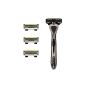 SHAVE-LAB - ZERO - Starter Set Shaver with 4 blades (Black Edition with P.6 - for men) (Health and Beauty)