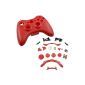 Red Cover Case Shell + Buttons / Tools For Xbox 360 Wireless Controller (Video Game)