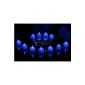 PK Green Set of 12 battery candles, flameless LED blue - design