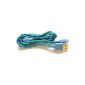 1 meter Micro USB cable textile braided blue - charging cable, data cable, charging cable - micro USB for Samsung Galaxy S4, S4 mini, S3, S3 Mini, S2, Sony Xperia, HTC and other smart phones with micro USB port of OKCS (Electronics)