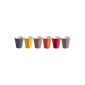 Unbranded 7060004 Set of 6 Cups Espresso Colors Ludicolor Porcelain Multicolor 8 cl (Housewares)