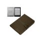 Navitech Brown leather book style carrying case / Cover / Case With car charger for the new Amazon Kindle Wi-Fi, 6 inch ereader device 4G version (October 2011 issue) (Electronics)
