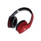Sonixx X-Touch Wireless Bluetooth Headphone / Headset with touch control, microphone and remote control for all smartphones (iPhone / iPad / Android / Windows / Samsung Galaxy / HTC etc.) - 3 year warranty - German Manual (Red) (Wireless Phone Accessory)