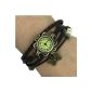 Weave Leather Watch Wrap Around wristwatch retro bracelet Lady Woman by Boolavard ® TM (Butterfly)