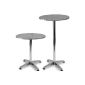 Miadomodo® BST02 aluminum bistro table height adjustable 70 cm or 110 cm Ø 60 cm (garden products)