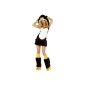 Amour-haired Sexy Beast costume Halloween dress suit one size fits XS to M (yellow black Penguin) (Toy)