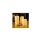 3 flameless LED candles with vanilla fragrance and remote (household goods)