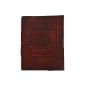Gusti Leather nature notepad book diary sketchbook notebook Traditionally large leather accessory photobook Einschreibbuch Office Life University Elephant Brown V32 (Office supplies & stationery)