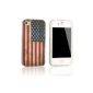tinxi® silicone sleeve for Apple iPhone 4 Cases iPhone 4S Silicon Cover bowl with different flags (America) (Electronics)