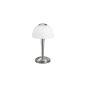 Trio lights LED Table Lamp in Satin Nickel, White satin glass, Touche dimmer with 3 levels of brightness, including 1 x 5W LED, height - 28 cm 529 990 107 (household goods)