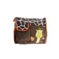 Foxnovo Cute giraffe pattern multi-function large capacity baby wrap Pad Travel Mummy Bag Tote Handbag (Orange) (Electronics)