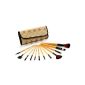Glow 12 brushes makeup kit, check brown (Health and Beauty)