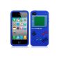 OnlineBestDigital - iPhone 4S / iPhone 4 Gameboy Style Silicone Case / Cover / Shell - Blue (Wireless Phone Accessory)
