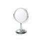 Danielle - Stand Mirror finish with UV and inlaid Swarovski elements Silver / Chrome - real picture with magnification 7x - 29 cm x 17.5 cm (Health and Beauty)