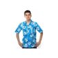 Hawaiian Shirt Pacific Flower in blue