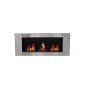 Gelkamin Bio ethanol fireplace Bio-fireplace wall fireplace decorative fireplace Silver 136x54cm