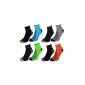 4/6/12 pairs NEON sports sneaker socks men reinforced with terry sole - 16208 - sockenkauf24 (Textiles)