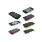 Mondpalast ® Lot 7 Bumper: black red blue green yellow pink blue iPhone 4 / 4S Metal button (Electronics)