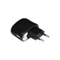 mumbi USB charger 2100mA used as power supply / charger cable / charger - Charging Adapter Black (Accessories)