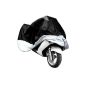 Cover breathable protection for motorcycle Waterproof and UV Storage Bag included Black / Silver Size XL