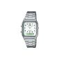 Casio - AQ-230A-7B - Classic - Mixed Watch - Quartz Analog - Digital - White Dial - Bracelet Grey (Watch)
