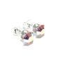 LADIES earring.  PSYCHEDELIC AURORE BOREALE (AB) Swarovski Crystals.  925 silver stud earrings.  JEWELLERY GIFT BOX.  (Jewelry)