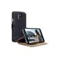 Terrapin Case Cover Ultra-thin leather With The Function Stand for Samsung Galaxy S5 - Black