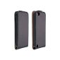 kwmobile® Leather Flip Case for Apple iPod Touch 5G practice with magnetic closure Black (Electronics)