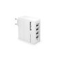 [Charger 4 USB Ports] Inateck (2 * 2 * 2.4A & 1A) Multi Charger USB Power Wall Charger Socket USB Adapter industry sector USB Portable Charger Compatible with iPhone, iPad, iPod, Smartphones, Tablets 5V (Electronics)