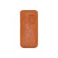 Original Suncase Real Leather Case for Apple iPhone 5 / 5S (bag with retreat function) in wash-orange (accessory)