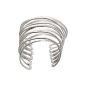 Silver Cuff Bracelet Yazilind metal bracelet adjustable silver (jewelery)