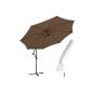Offset umbrella Ø 350cm parasol sunshade (color choice) incl. Case