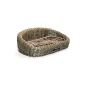 Michur Sylt, dog bed, dog's mat, luxury, rattan, wicker, basket, bed, dog, nature, Gr.  XXL 122x92x40cm (mattress 100x64x9cm) (Misc.)