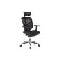 HJH OFFICE 652 730 office chair / executive chair ENJOY mesh black (household goods)