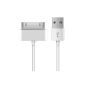 kwmobile® 30 Pin Charging Cable for Samsung Galaxy Tab 10.1 / Tab 2 10.1 / Tab 2 7.0 / Note 10.1 White (Electronics)