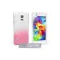Yousave Accessories Samsung Galaxy S5 Mini Case Light Pink / Clear Rain Drop Hard Case (Accessory)