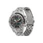 ESS - Mens Watch - Stainless Steel Bracelet clock - Analog & Digital - Multi Function - black - WM005-ESS - Gift (clock)