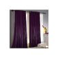 Set of 2 Blackout curtains Eyelet - Plum - 140 x 260 cm - US Anti-tasking easy cleaning