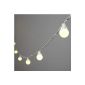 Garland Guinguette Outdoor connectable with 10 LED Warm White Globe on White Cable, Type C Lights4fun