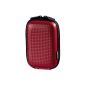Hama Hardcase camera bag for a small digital camera, Hardcase Carbon Style 60H, Red (Accessories)