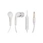 Earphones for Samsung i9500 Galaxy Ace S4 white 3.5mm Handsfree (Electronics)