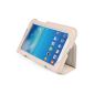 JAMMYLIZARD | Cover Deluxe leather look & Movie Stand for Samsung Galaxy Tab 3 7.0, Champagne (Electronics)