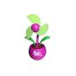 BestOfferBuy - Mini Apple Flower USB Desk Cooling Fan + Battery Pot Rose (Kitchen)