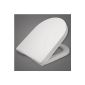WOLTU WS2543 Premium toilet seat with soft, soft-close hinge, Fast Fix / fastening, Antibacterial, White