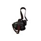 Soft Black-Brown Adjustable Handmade Genuine Leather Shoulder neck Kameragurt 2247 (Electronics)