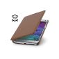 StilGut® Book Type Case, Case with Stand Function Leather Samsung Galaxy Note 4 cognac, (Wireless Phone Accessory)