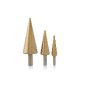 3 Rooms Floors Drills Strawberries At Large HSS Conical Cone Drill Bit Set Titanium Cutter (Miscellaneous)