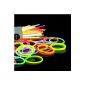 © STRATA24 100 x Tube Fluorescent Light Sticks Glow Stick Bracelets Multicolor Bar Touilleur 20cm with connectors (Toy)